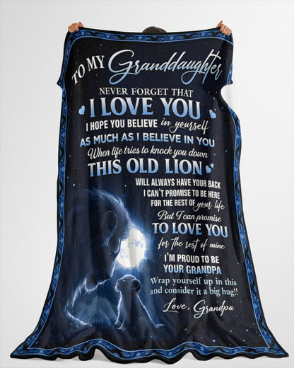 Special Gift For Your Granddaughter Blanket - From Grandpa (SKU2603-149)