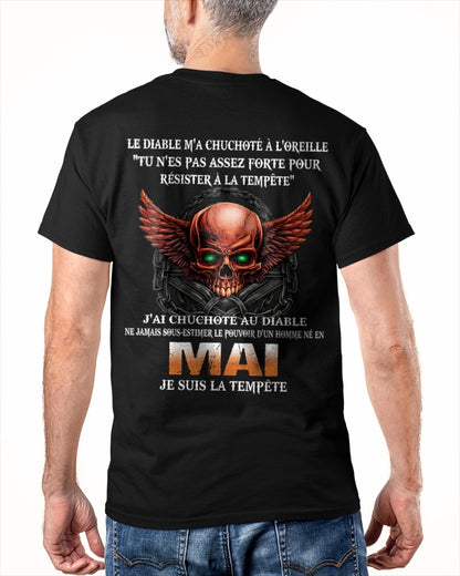 fr05 - Ne Jamais Sous-Estimer le Pouvoir d’un Homme Né en Mai – T-Shirt Homme - male / CCDI05 (SKU2605-92-05)