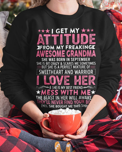 I GET MY ATTITUDE FROM MY GRANDMA SEPTEMBER EDITION – FROM GRANDMA TO GRANDDAUGHTER NTTD09 (SKU07-163-09)