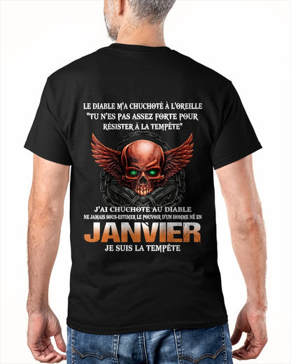 fr01 - Ne Jamais Sous-Estimer le Pouvoir d’un Homme Né en Janvier – T-Shirt Homme - male / CCDI01 (SKU2605-92-01)