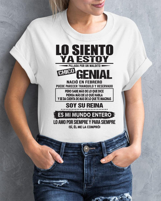 Febrero Chico genial - Regalo especial para novia - T02 (SKU04-18)