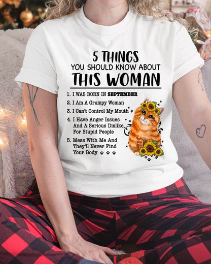 SEPTEMBER - 5 THINGS YOU SHOULD KNOW ABOUT THIS WOMAN - FOR WOMEN - CCDI09 FMA (SKU2602-186-09)