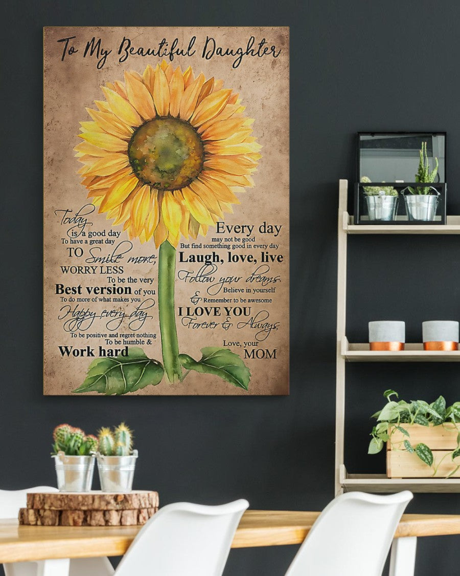 TO MY DAUGHTER FROM MOM CANVAS