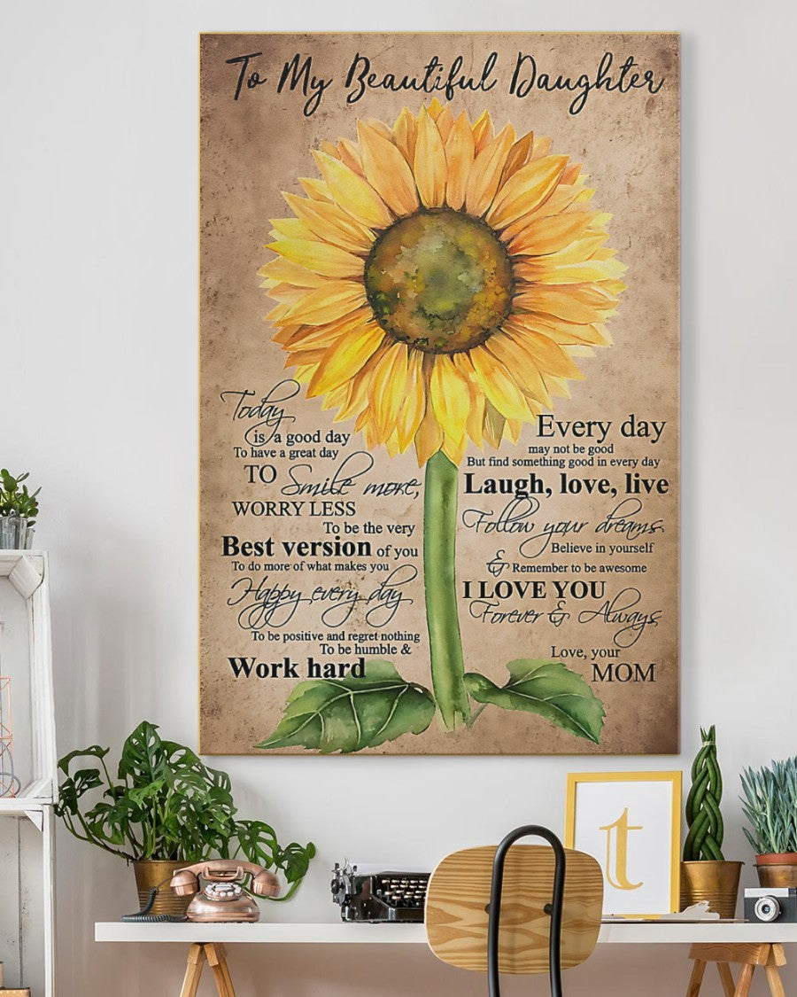TO MY DAUGHTER FROM MOM CANVAS