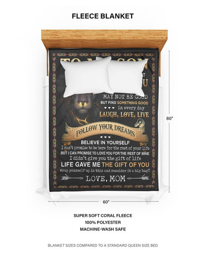 Special Gift For Your Son Blanket - From Mom (SKUB09-12)