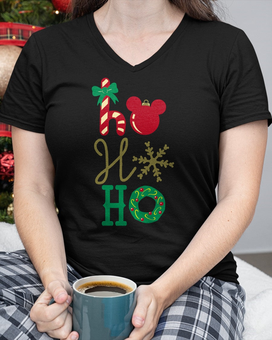 Disney Mickey Icon Ho Ho Ho Holiday T-Shirt Men Women (SKU-MRCM-14) FMA