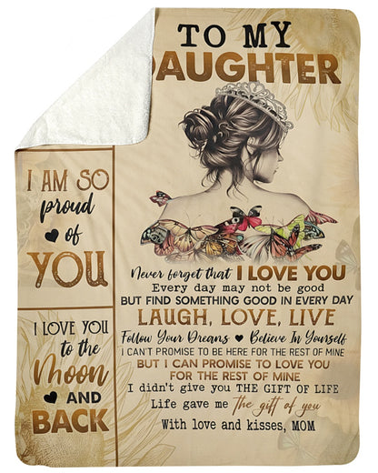 Special Gift For Your Daughter Blanket - From Mom (SKUB12-188)