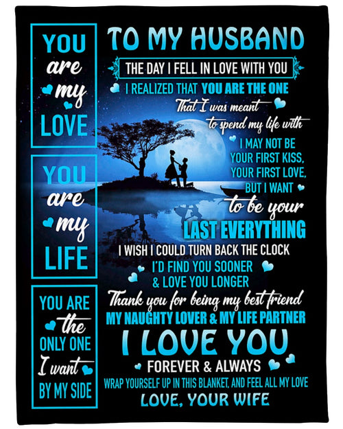 Gift for husband - from wife - blanket (SKU-B06-99)