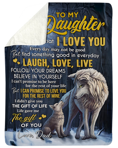Special Gift For Your Daughter Blanket - From Dad (SKU2606-05)