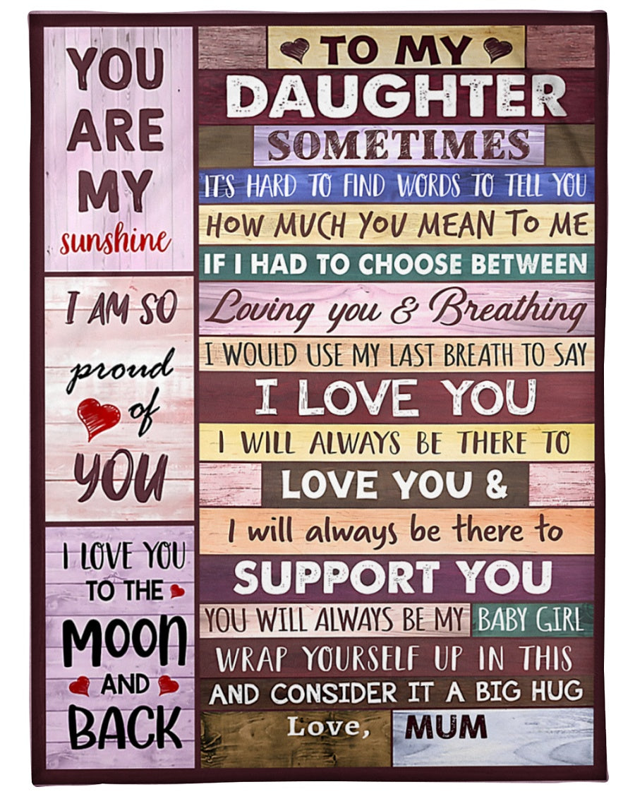 Blanket Gift for Your Daughter – From Mom (SKU2610-52)