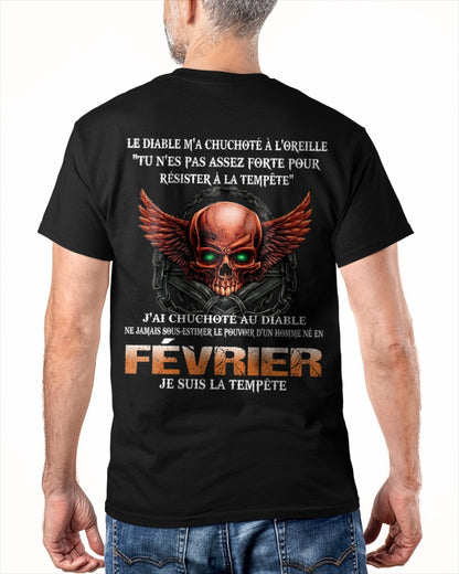 fr02 - Ne Jamais Sous-Estimer le Pouvoir d’un Homme Né en Février – T-Shirt Homme - male / CCDI02 (SKU2605-92-02)
