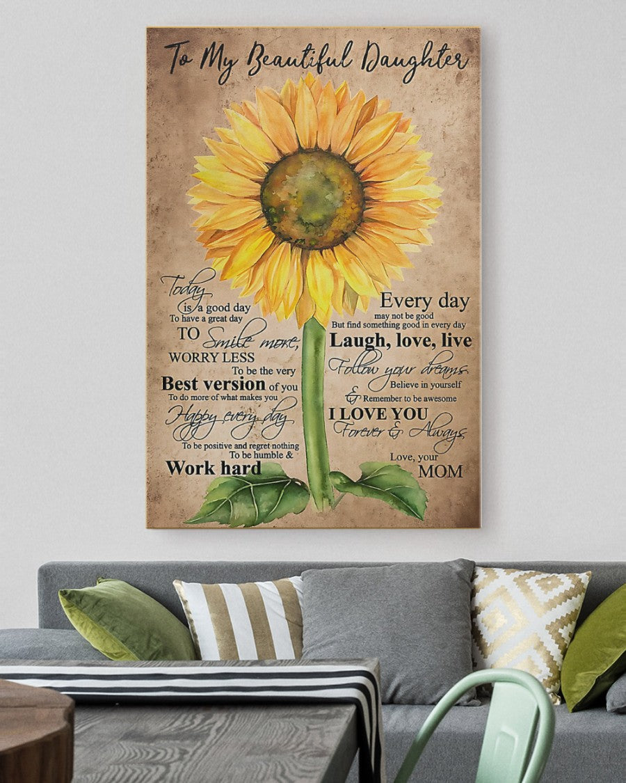 TO MY DAUGHTER FROM MOM CANVAS
