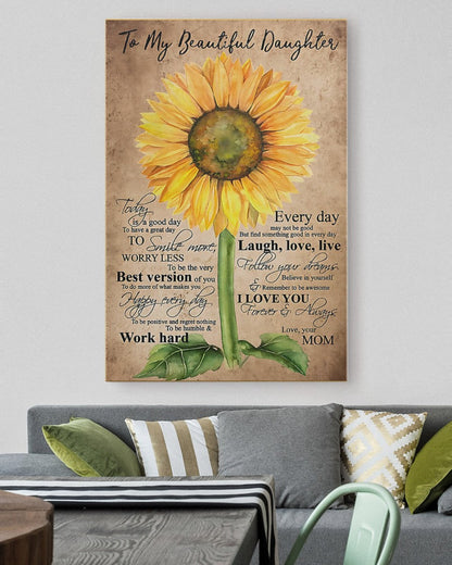 TO MY DAUGHTER FROM MOM CANVAS