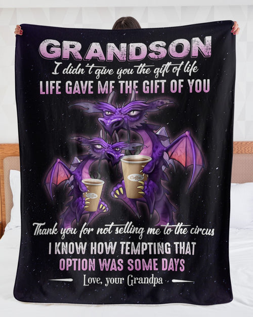 Special Gift For Your Grandson Blanket - From Grandpa (SKU26B-01235)