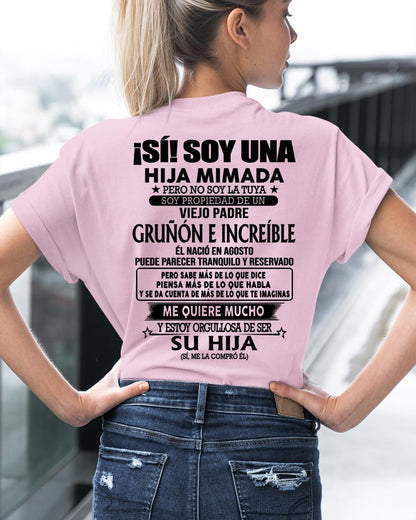 Agosto Padre Increíble - Regalo especial para hija - TBN - T08 (SKU04-109-08)