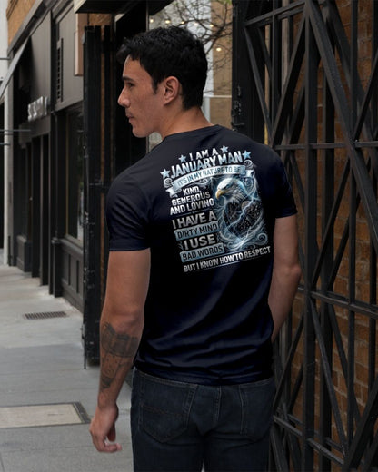 JANUARY - DIRTY MIND BUT KNOW HOW TO RESPECT - PREMIUM DTG PRINT - BIRTHDAY T-SHIRT FOR MEN - CCDI01 (SKU2604-53-01)