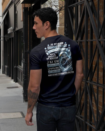 AOÛT – ESPRIT MALICIEUX MAIS SAIT RESPECTER - T-SHIRT ANNIVERSAIRE HOMME - IMPRESSION DTG PREMIUM - frCCDI08 (SKU2604-86-08)