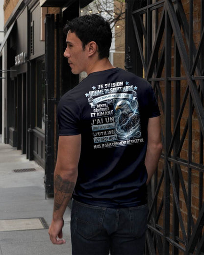 SEPTEMBRE – ESPRIT MALICIEUX MAIS SAIT RESPECTER - T-SHIRT ANNIVERSAIRE HOMME - IMPRESSION DTG PREMIUM - frCCDI09 (SKU2604-86-09)