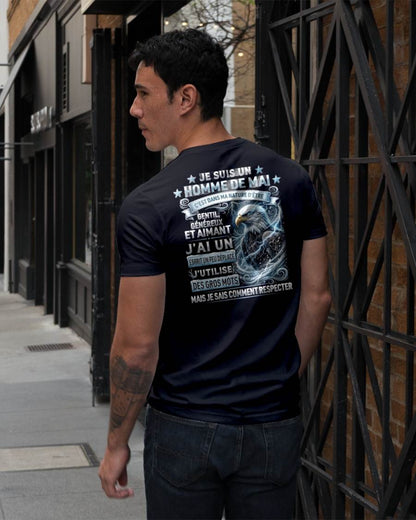 MAI – ESPRIT MALICIEUX MAIS SAIT RESPECTER - T-SHIRT ANNIVERSAIRE HOMME - IMPRESSION DTG PREMIUM - frCCDI05 (SKU2604-86-05)