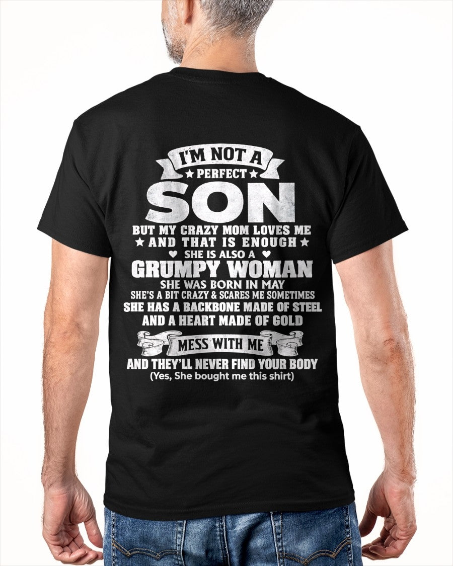 May - I'm Not A Perfect Son But My Crazy Mom Love Me - Birthday Gift From May Mom / Woman - ccdi05 (SKU2609-347-05)