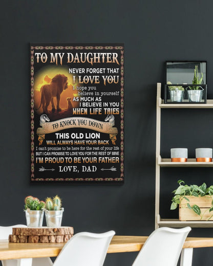 To My Daughter From Dad Canvas (SKU2604-234)