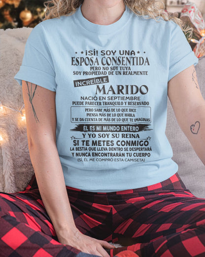 Septiembre - Marido Increíble Nació En Septiembre - Regalo Especial Para Esposa - T09 (SKU06-09-09)