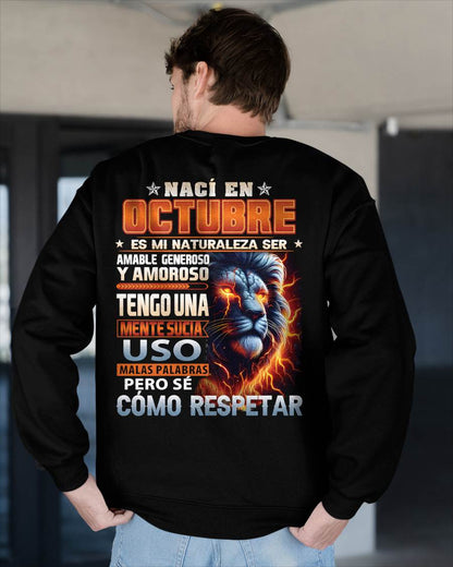 OCTUBRE - MENTE SUCIA PERO SÉ RESPETAR - REGALO DE CUMPLEAÑOS PARA HOMBRES - CCDI10sp (SKU10-68-10)