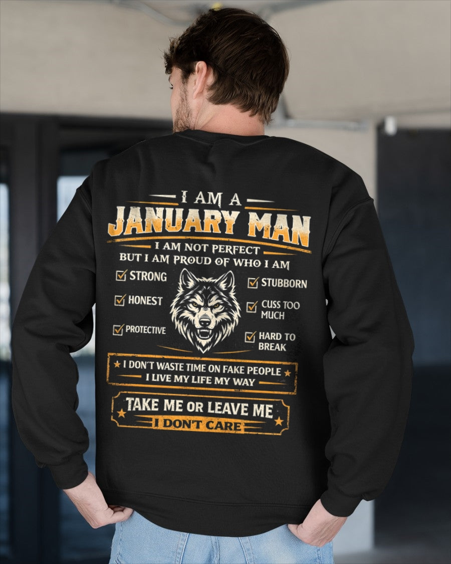 "I AM A JANUARY MAN" - Birthday Gift For January Men - Male ccdi01 (SKU2602-45-01)