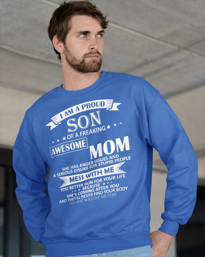 I AM A PROUD SON OF A FREAKING AWESOME MOM - FROM WOMAN (SKU07-49-00)