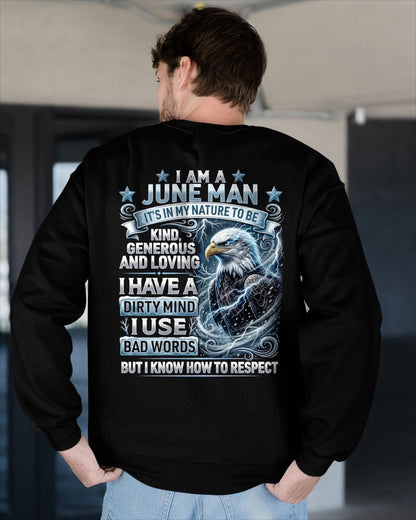 JUNE - DIRTY MIND BUT KNOW HOW TO RESPECT - PREMIUM DTG PRINT - BIRTHDAY T-SHIRT FOR MEN - CCDI06 (SKU2604-53-06)