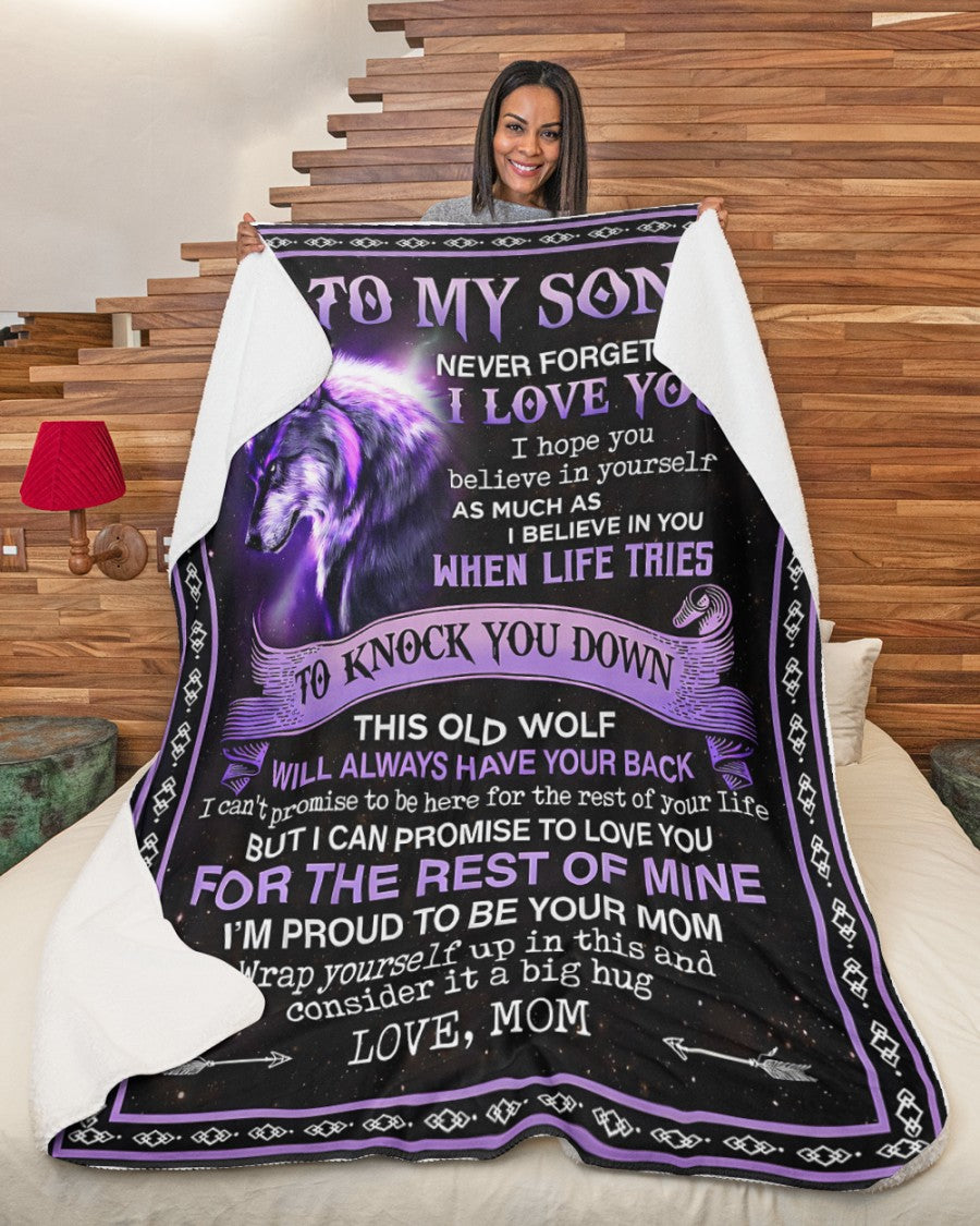 Special Gift For Your Son Blanket - From Mom (SKU2604-98)