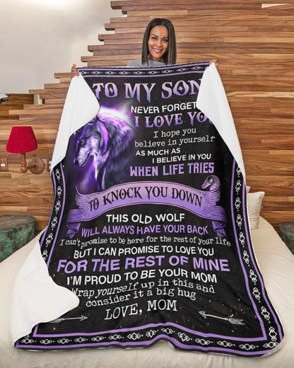 Special Gift For Your Son Blanket - From Mom (SKU2604-98)