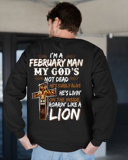 ccdi02 - I’M A FEBRUARY MAN MY GOD’S NOT DEAD - male (SKU2604-307-02)