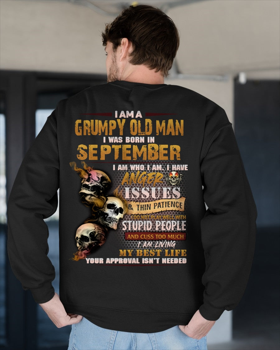 I AM A GRUMPY OLD MAN I WAS BORN IN SEPTEMBER male (SKU08-67-09)