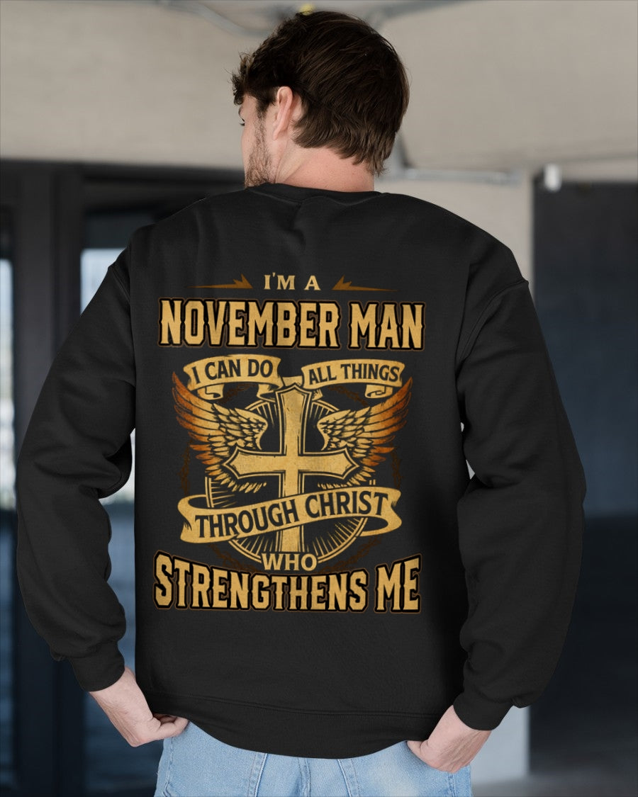 I’M A NOVEMBER MAN I CAN DO ALL THINGS THROUGH CHRIST WHO STRENGTHENS ME - male / CCDI11 (SKU2605-88-11)