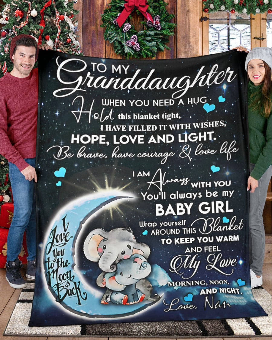 Special Gift For Your Granddaughter Blanket - From Nan (SKU-CHAU-B02)