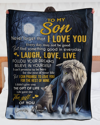 Special Gift For Your Son Blanket - From Mom (SKU2606-07)
