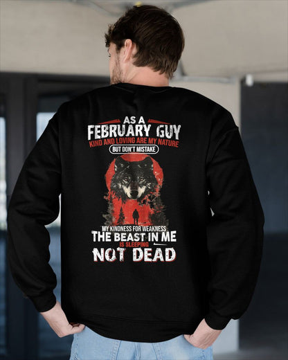FEBRUARY - KIND AND LOVING ARE MY NATURE - BIRTHDAY T-SHIRT FOR MEN - MALE / CCDI02 (SKU26T-01-17-02)