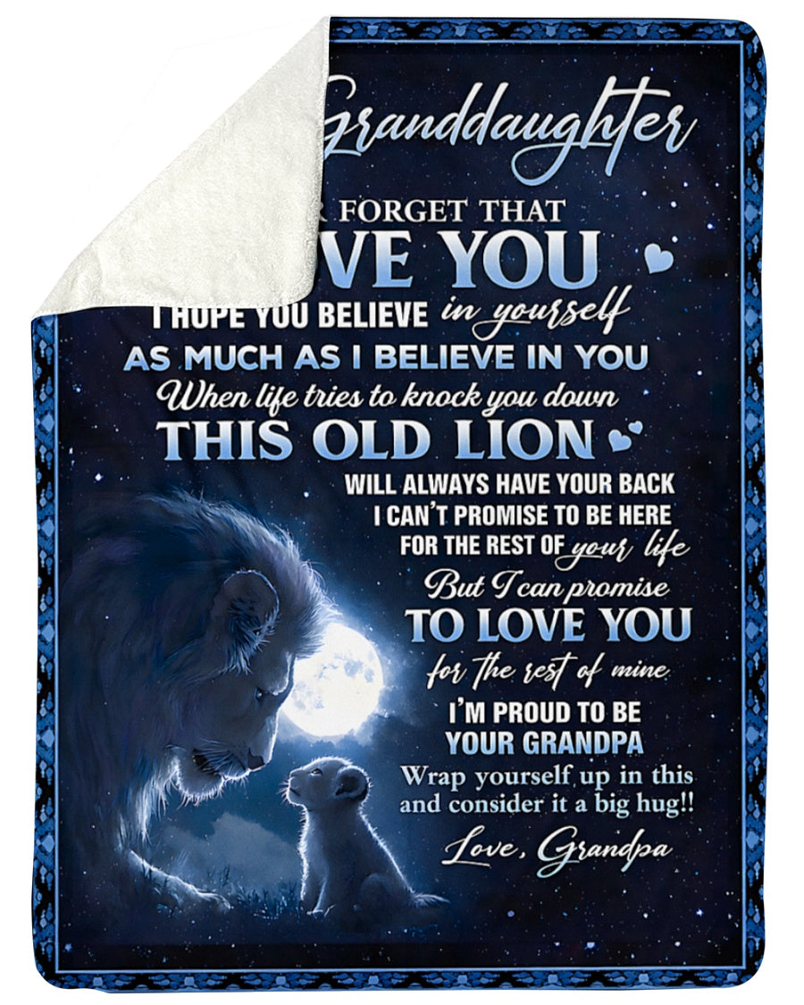 Special Gift For Your Granddaughter Blanket - From Grandpa (SKU2603-149)