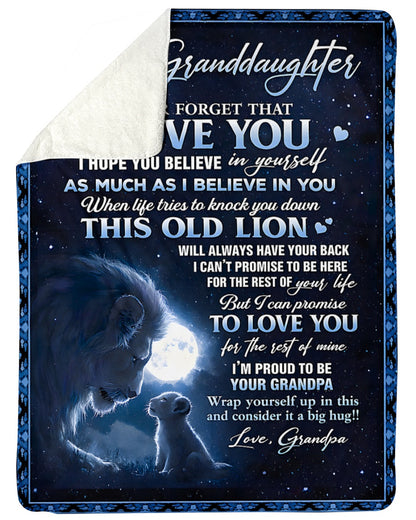 Special Gift For Your Granddaughter Blanket - From Grandpa (SKU2603-149)
