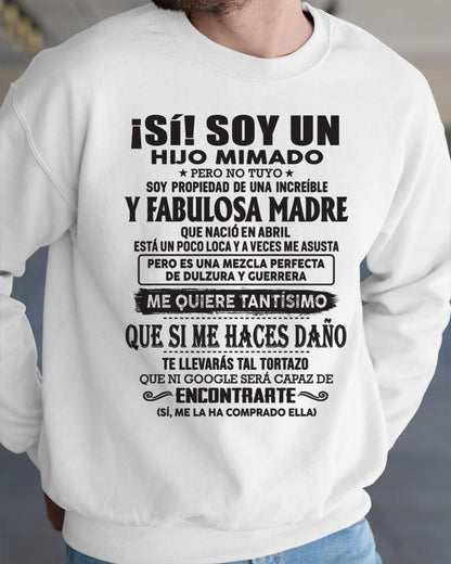 Madre increíble nació en abril – Regalo especial para hijo – T04 (SKU06-12)