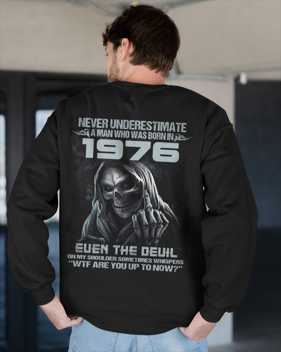 NEVER UNDERESTIMATE A MAN WHO WAS BORN IN 1976 - US1976 (SKU07-58-1976) male