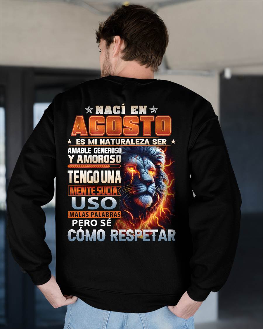 AGOSTO - MENTE SUCIA PERO SÉ RESPETAR - REGALO DE CUMPLEAÑOS PARA HOMBRES - CCDI08sp (SKU10-68-08)
