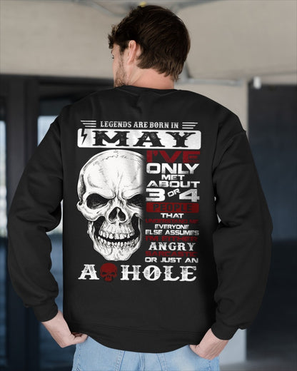 Legends Are Born in May Skull T-Shirt - male ccdi05 (SKU10-16-05)