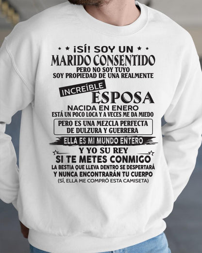 Enero - Esposa increíble nació en enero - Regalo especial para Marido - T01 (SKU05-105-01)