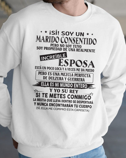 CAMISETA DIVERTIDA DE ESPOSO CONSENTIDO - CCDI00sp (SKU05-105-00)