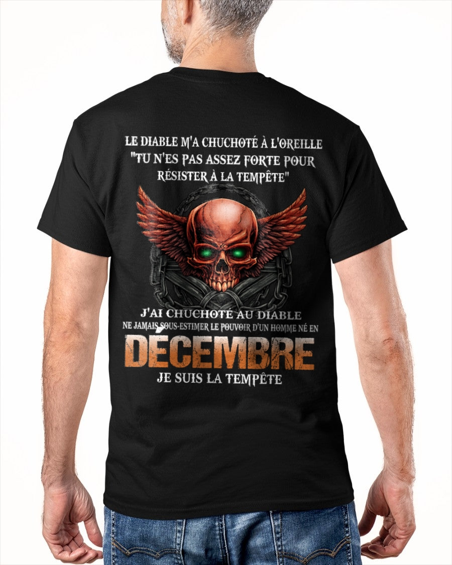 fr12 - Ne Jamais Sous-Estimer le Pouvoir d’un Homme Né en Décembre – T-Shirt Homme - male / CCDI12 (SKU2605-92-12)