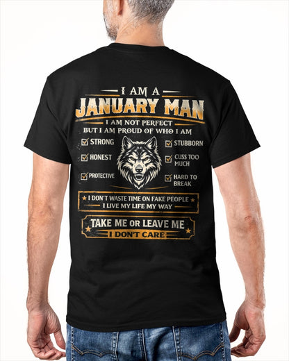 "I AM A JANUARY MAN" - Birthday Gift For January Men - Male ccdi01 (SKU2602-45-01)