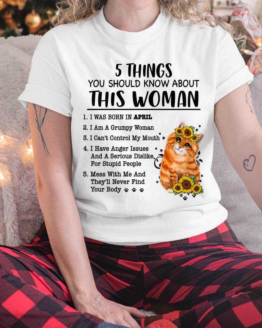 APRIL - 5 THINGS YOU SHOULD KNOW ABOUT THIS WOMAN - FOR WOMEN - CCDI04 FMA (SKU2602-186-04)