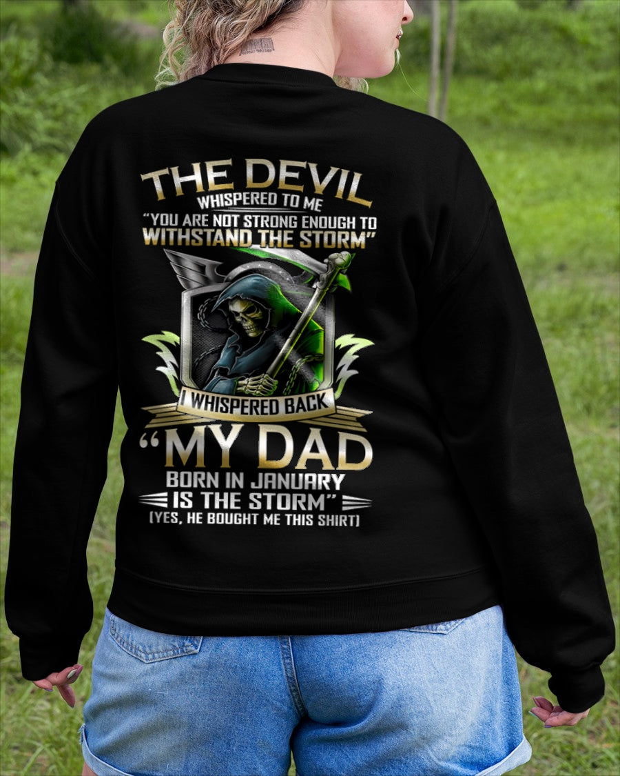 CCDI01 - My Dad Born In January Is The Storm - Birthday Gift Form January Dad / Man T-Shirt (SKU2605-63-01)